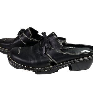 EUROstep “Mariah” Size 8.5 Black Leather Slip On Comfort Shoe Boho Peasant